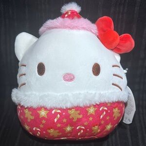 Sanrio Hello Kitty 9” Pink Gingerbread Squishmallow~NEW!